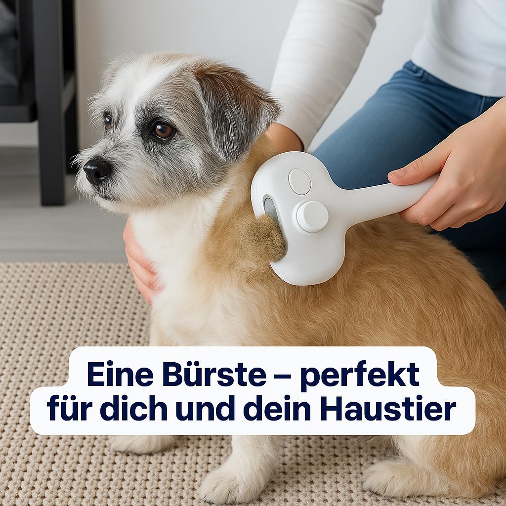 Luxus Dampfbürste - für gesundes & glänzendes Fell
