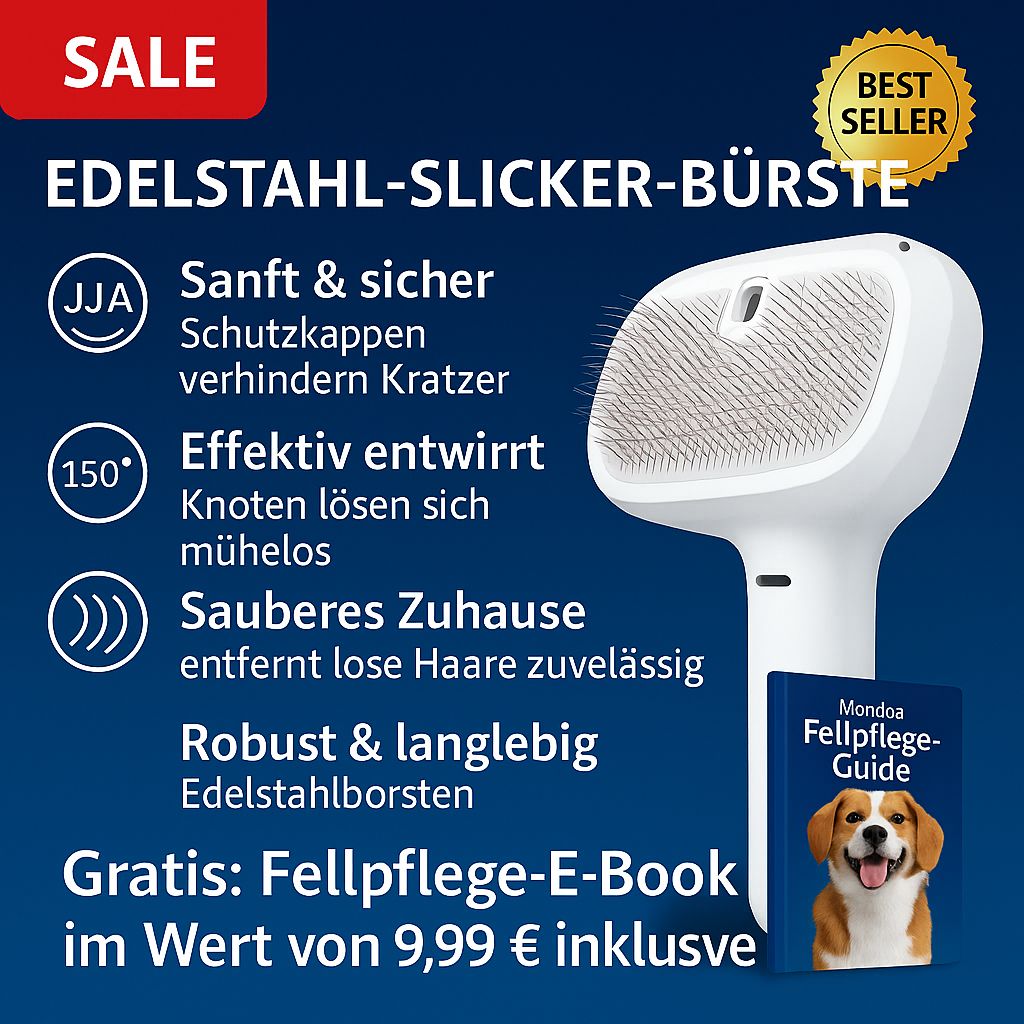 Luxus Dampfbürste - für gesundes & glänzendes Fell