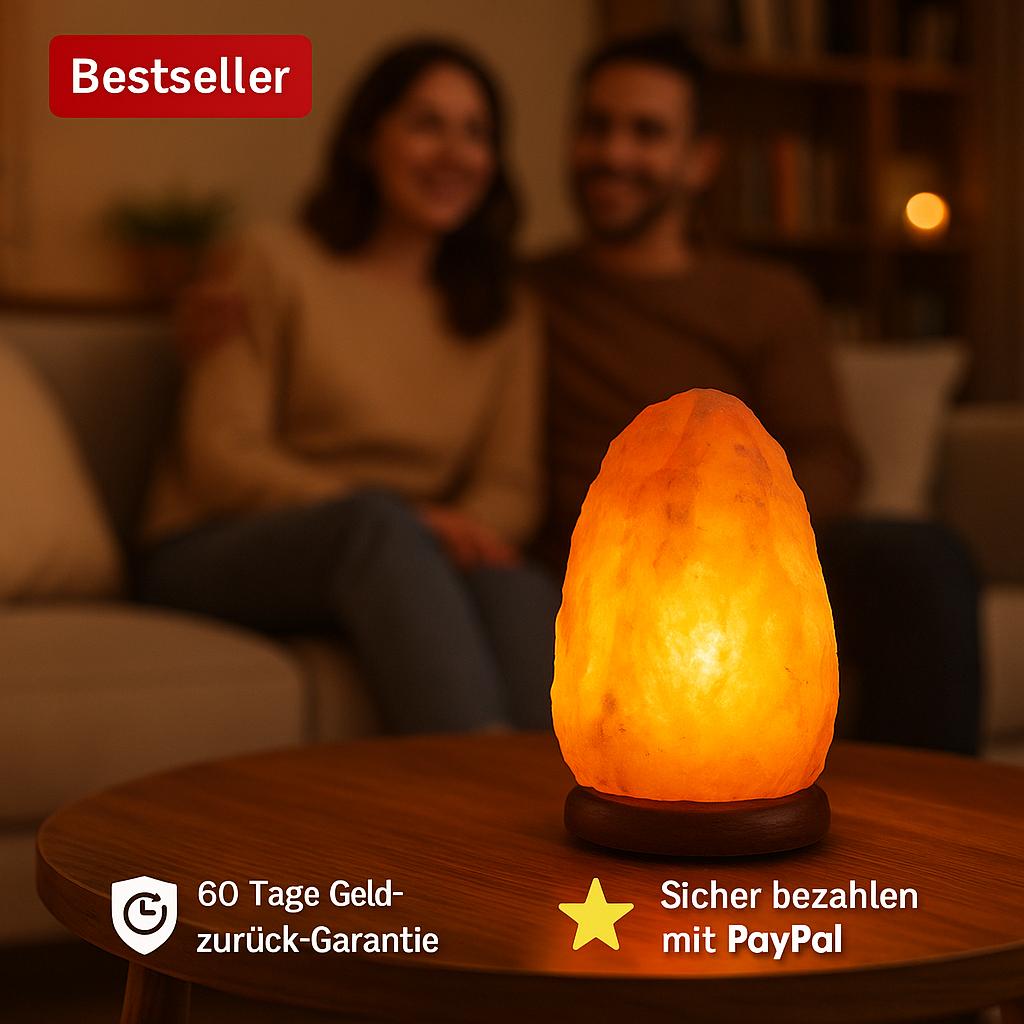 Himalaya Salzlampe - Handgefertigtes Wohlfühllicht mit LED